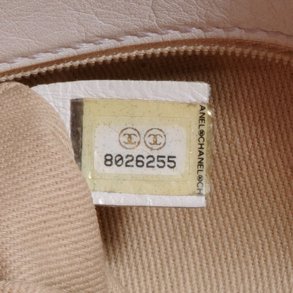 Chanel Canvas CC Shoulder Bag Gold White 7 of 8