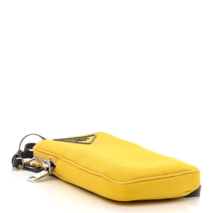 Prada Tessuto Nylon Phone Case Crossbody Bag Giallo 4 of 10