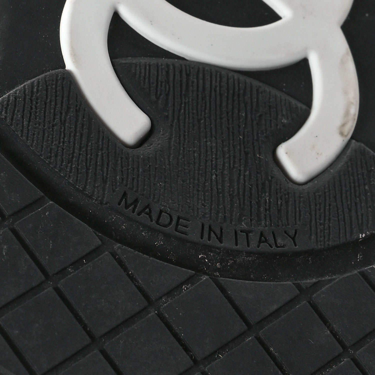 Chanel Mesh Suede Calfskin Grained Calfskin Womens CC Sneakers 39.5 Black White Silver 7 of 9