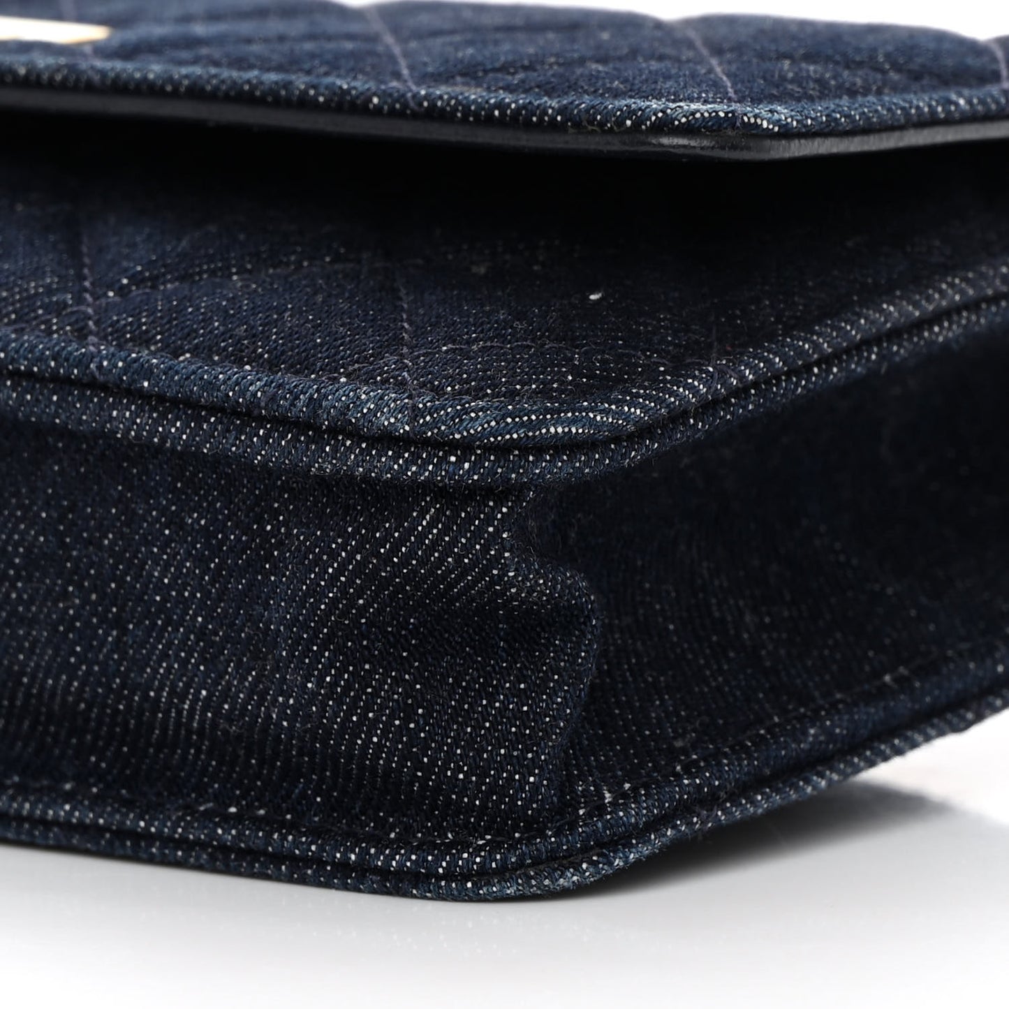 Denim Quilted Reissue Wallet On Chain WOC Blue