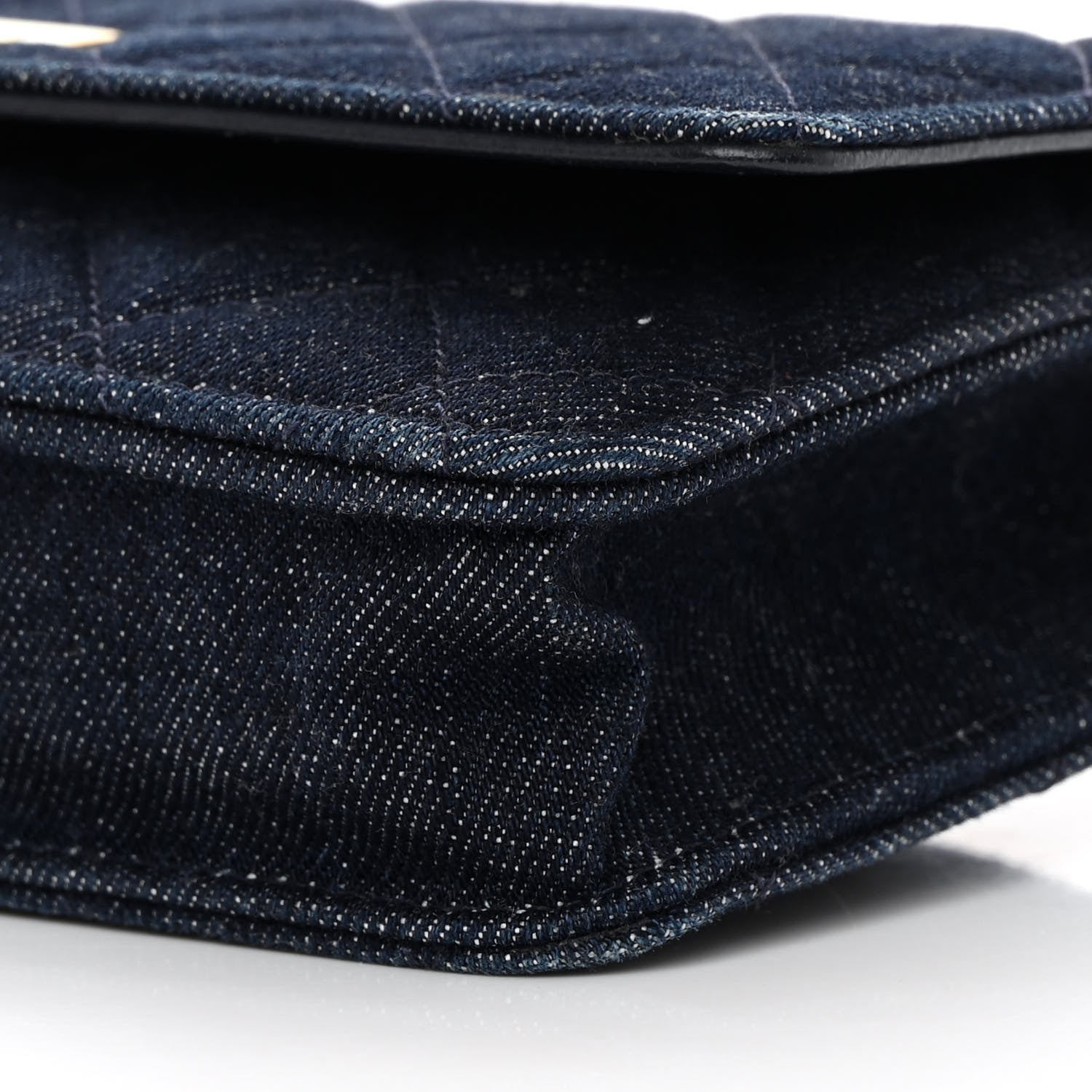 Chanel Denim Quilted Reissue Wallet On Chain WOC Blue 11 of 17