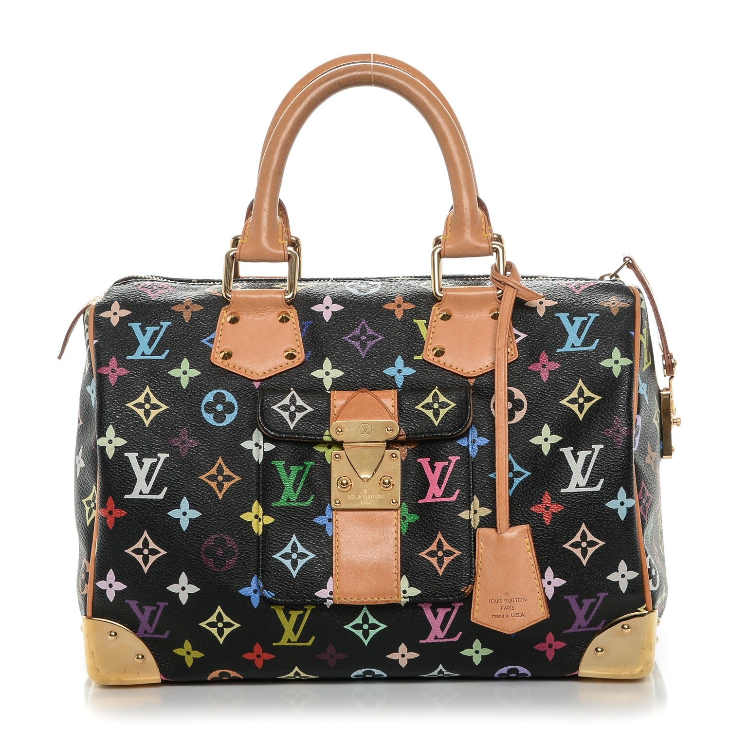 Louis Vuitton Monogram Multicolor Speedy 30 Black 1 of 7