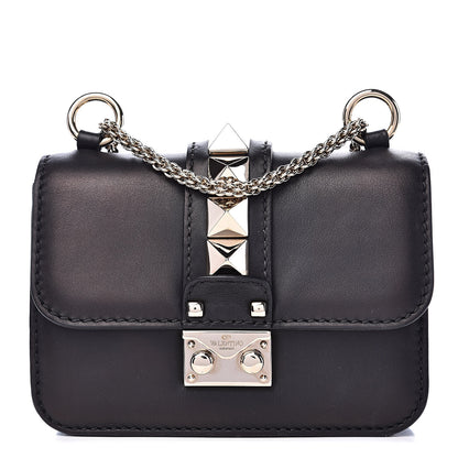 Valentino Garavani Vitello Mini Glam Lock Rockstud Flap Black 1 of 12