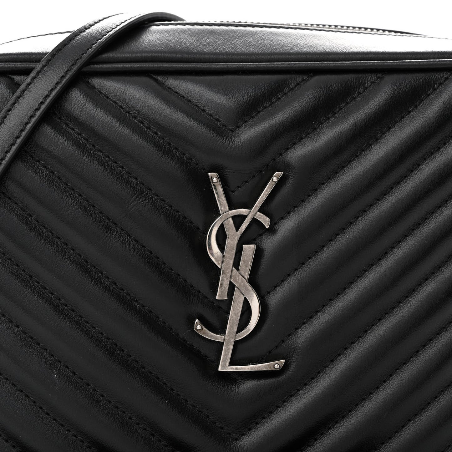 Calfskin Matelasse Monogram Lou Camera Bag Black