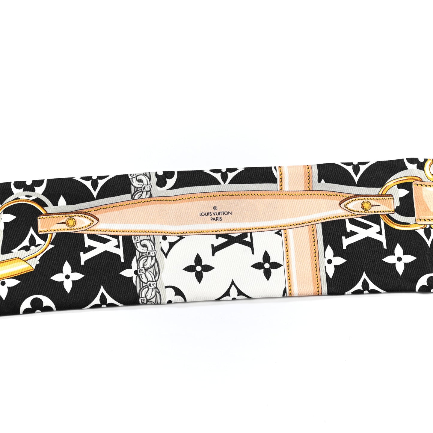 Silk Monogram Confidential Bandeau Black