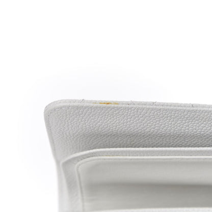 Chanel Caviar Quilted Medium Double Flap White 12 of 21