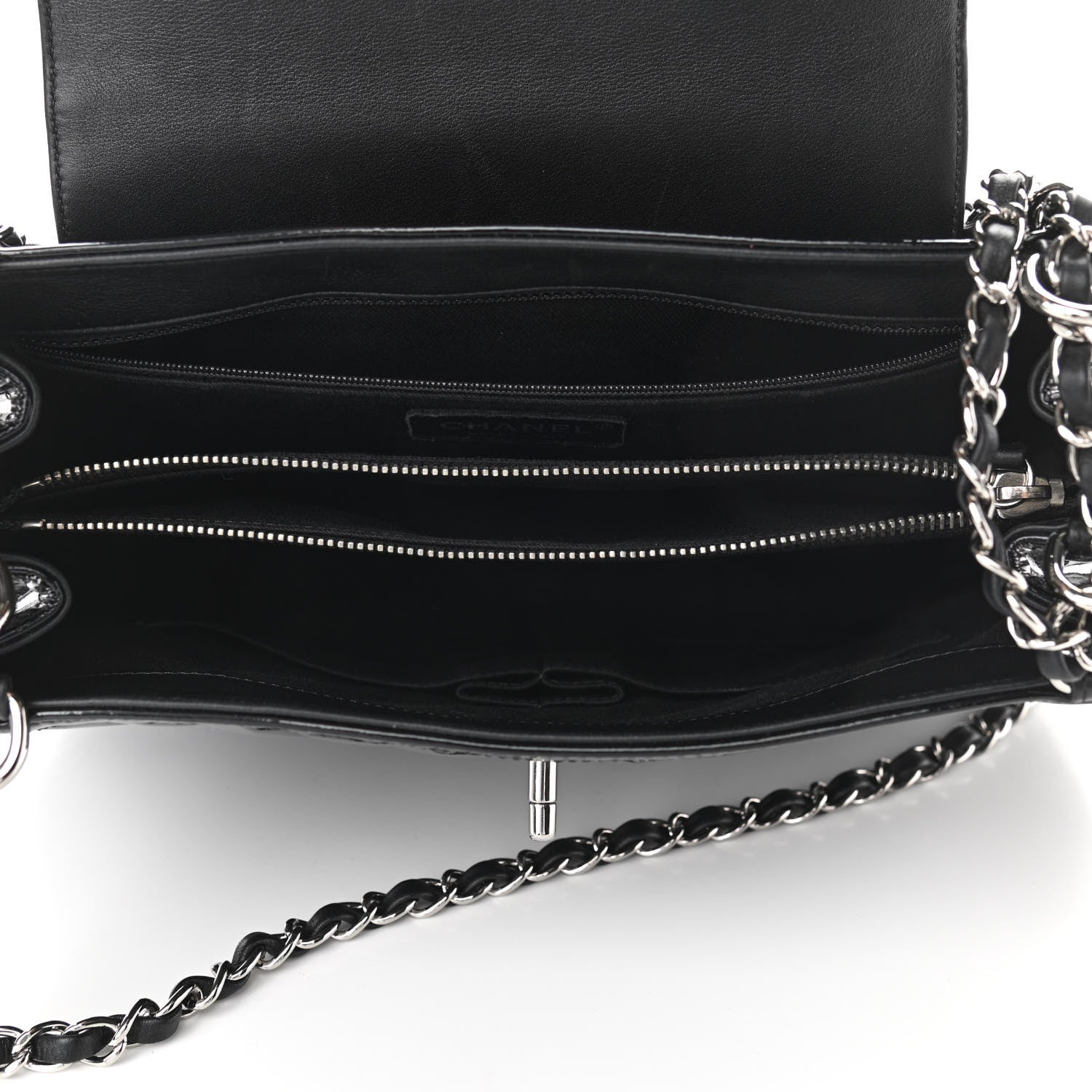 Chanel Patent Quilted Large Coco Shine Accordion Flap Black 4 of 10