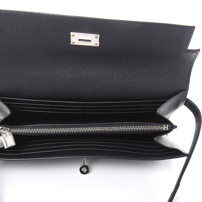 Hermes Epsom Kelly Longue Wallet Black 5 of 17