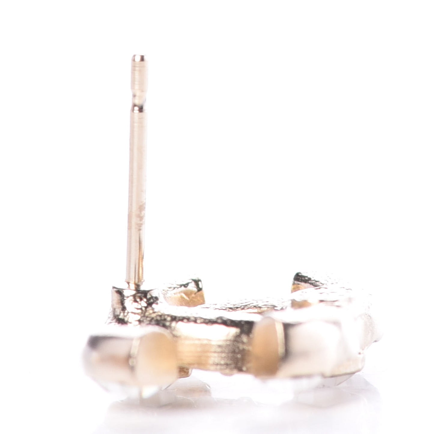 Crystal Baguette CC Earrings Gold