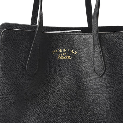 Gucci Pebbled Calfskin Small Swing Tote Black 11 of 11