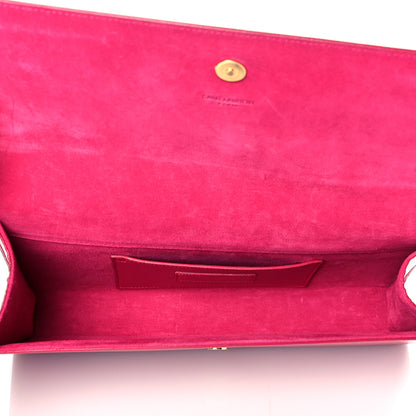 Saint Laurent Calfskin Classic Monogram Cassandre Clutch Fuchsia 5 of 10