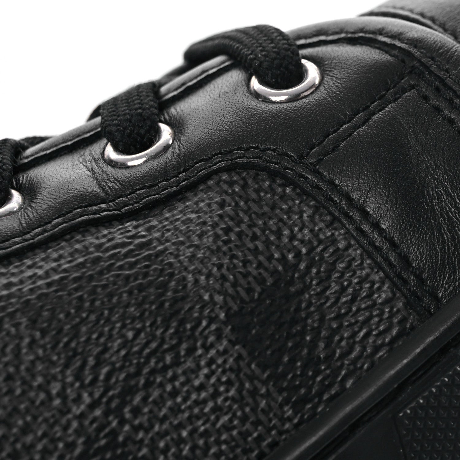 Louis Vuitton Calfskin Damier Graphite Sneakers 7.5 12 of 13