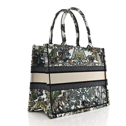 Christian Dior Canvas Embroidered Medium Etoile de Voyage Book Tote White Multicolor 2 of 9