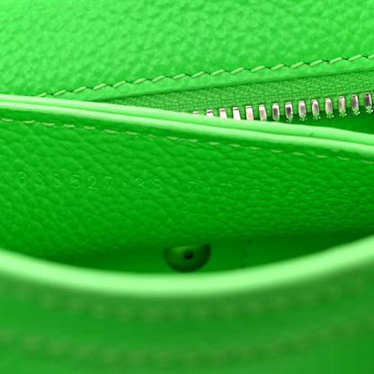 Balenciaga Grained Calfskin Neo Classic Silver Hardware Nano City Crossbody Fluo Green 7 of 11
