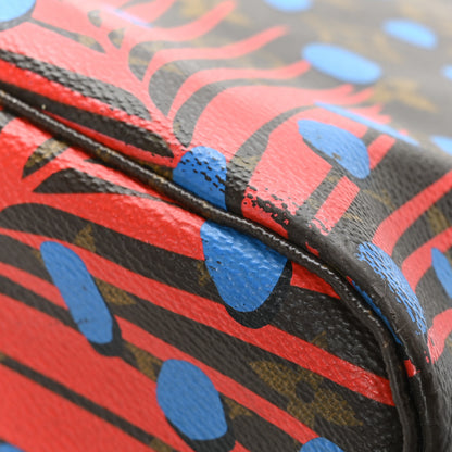 Louis Vuitton Monogram Jungle Dots Neo Neverfull MM Coquelicot Denim 11 of 13