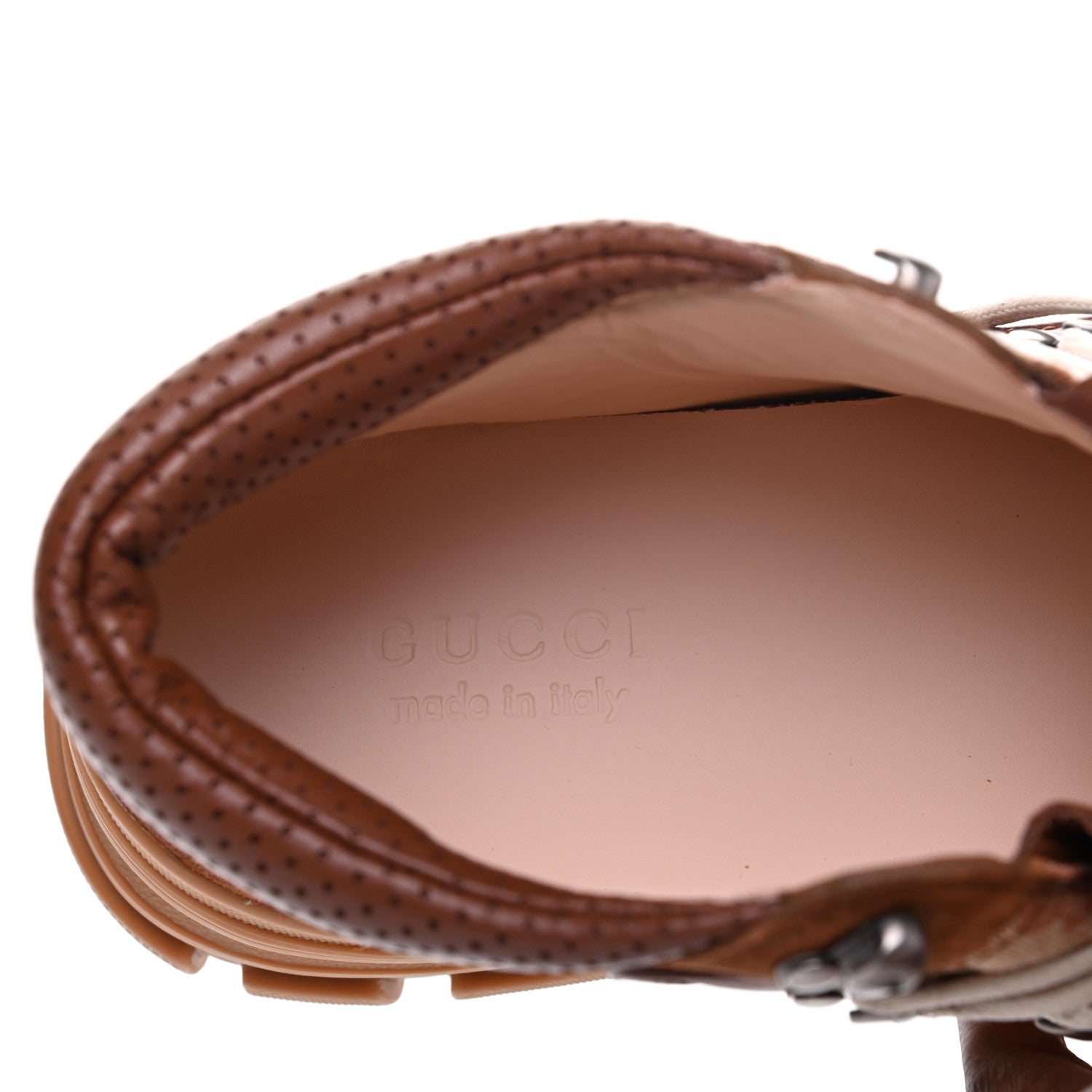 Gucci X SEGA Suede Calfskin GG Monogram Mens Flashtrek Sneakers 7 New Cuir Beige Ruggine 7 of 9