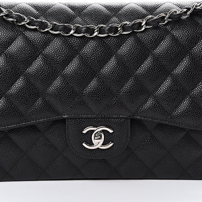 Chanel Caviar Quilted Jumbo Double Flap Black 7 of 9