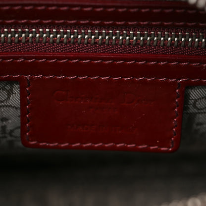Christian Dior Patent Cannage Medium Lady Dior Burgundy Red 6 of 8