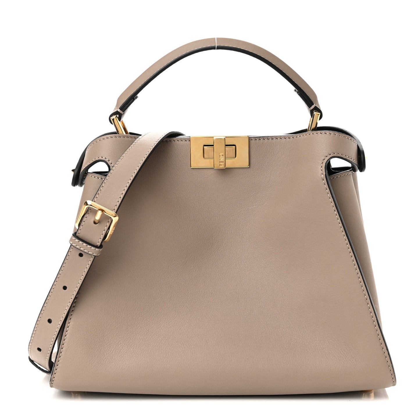 Vitello Tahiti Burro Medium Peekaboo Iconic Essentially Satchel Tortora Black