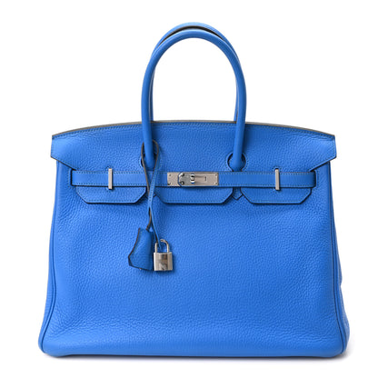 Hermes Togo BIRKIN 35 Bleu Hydra 1 of 10