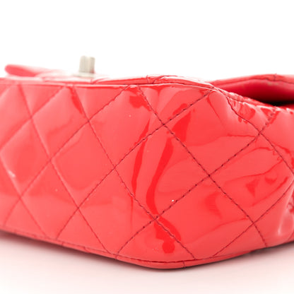 Chanel Patent Calfskin Quilted Mini Rectangular Flap Red 10 of 12