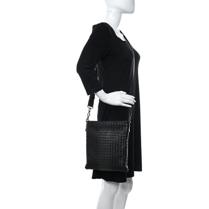 Bottega Veneta Nappa Intrecciato Messenger Bag Black 2 of 11