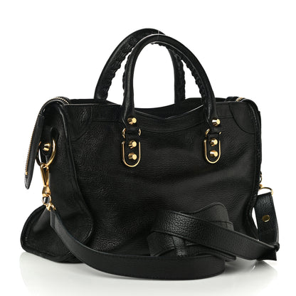 Balenciaga Chevre Gold Metallic Edge Hardware S City Black 3 of 9