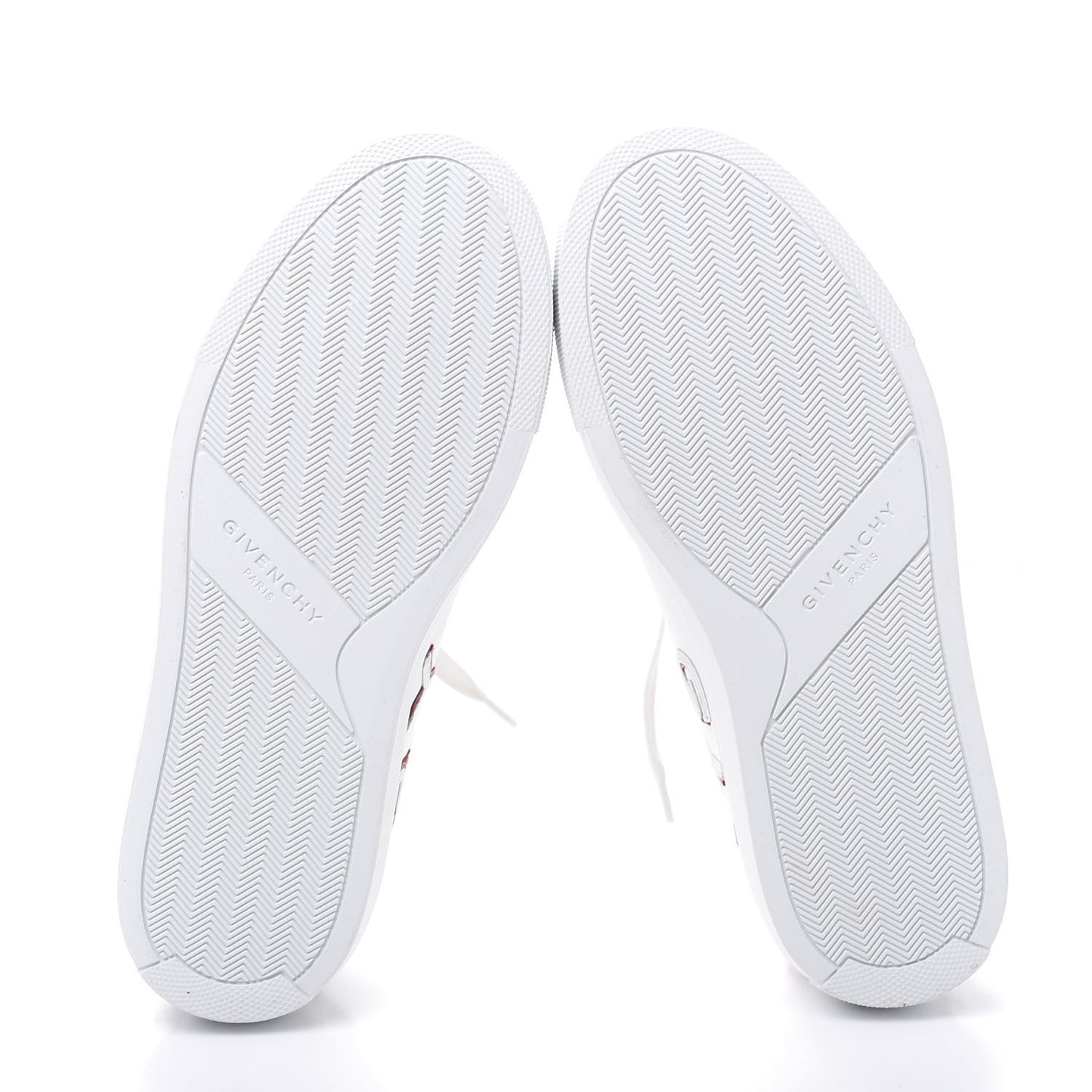 Calfskin Reverse Logo Womens Urban Street Sneakers 35 White Red