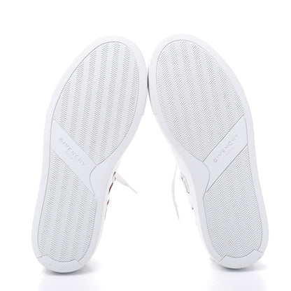 Givenchy Calfskin Reverse Logo Womens Urban Street Sneakers 35 White Red 6 of 10