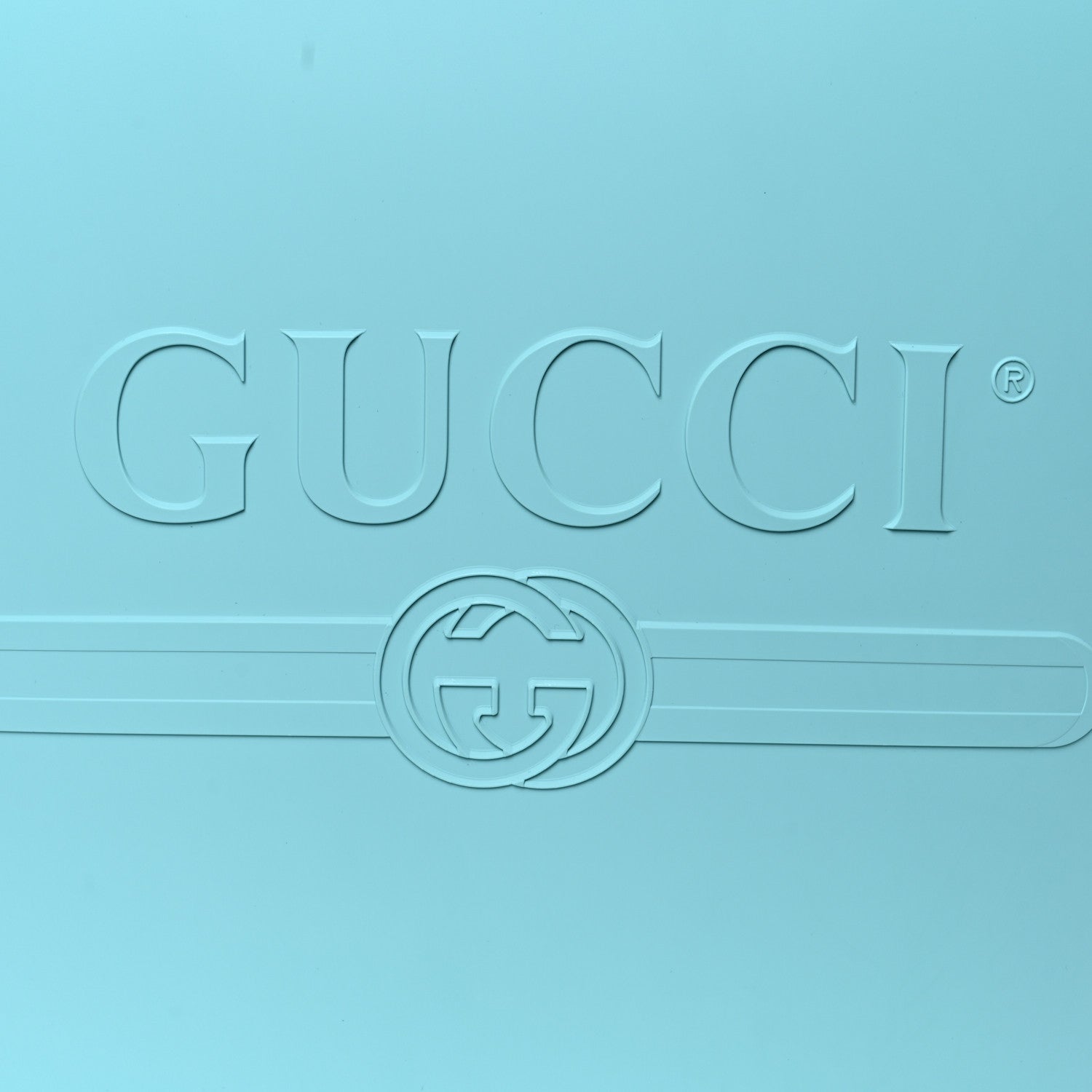 Gucci Rubber Oversized Logo Tote Teal 7 of 12