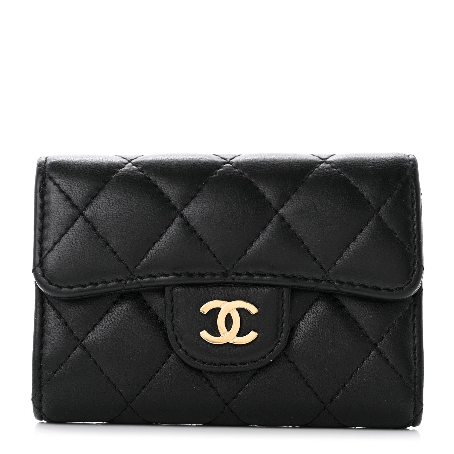 Chanel Lambskin Quilted 4 Key Holder Black 1 of 8