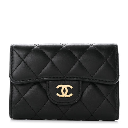 Chanel Lambskin Quilted 4 Key Holder Black 1 of 8