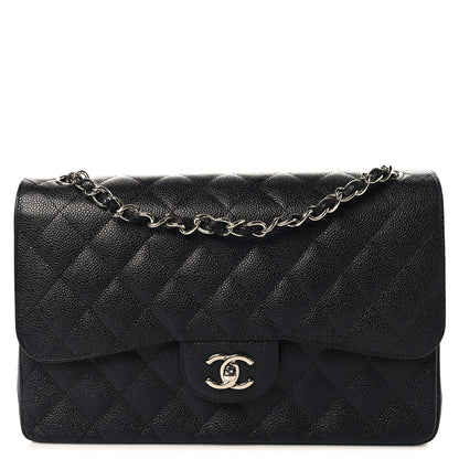 Chanel Caviar Quilted Jumbo Double Flap Black 1 of 10