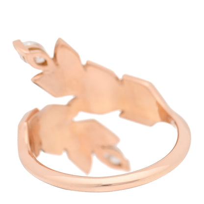Tiffany 18K Rose Gold Diamond Victoria Vine Bypass Ring 52 6 3 of 5