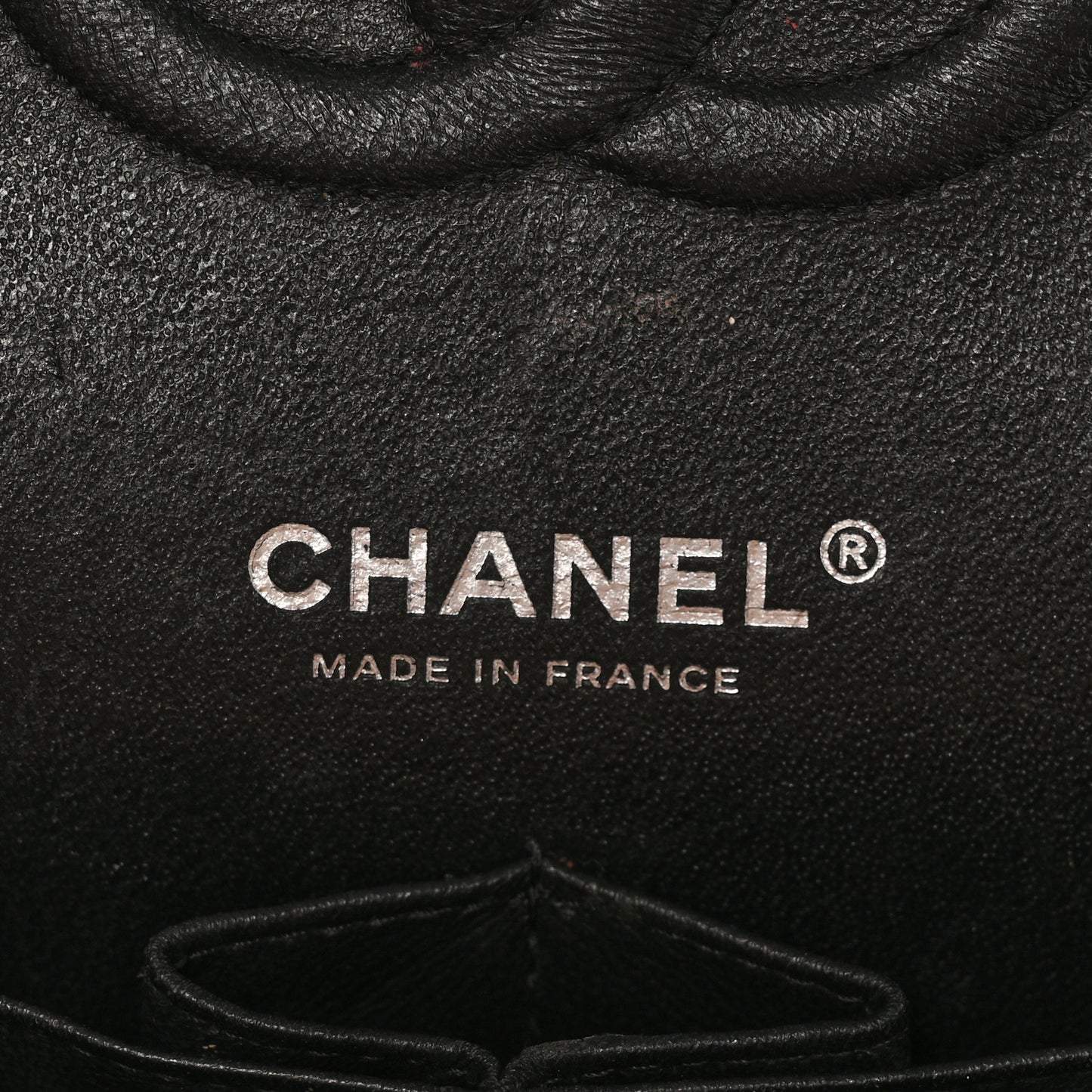 Shiny Crumpled Calfskin Quilted Medium Double Flap So Black