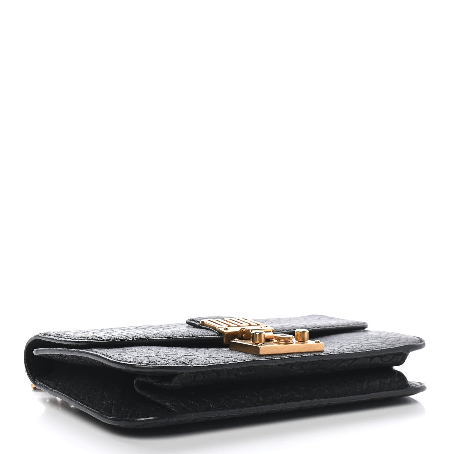 Canyon Grained Lambskin Large Dioraddict Flap Bag Black