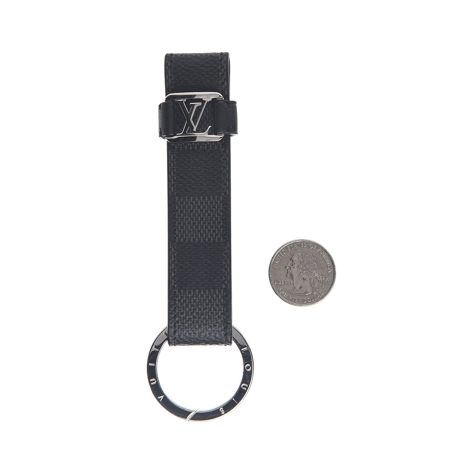 Damier Graphite LV Dragonne Key Holder