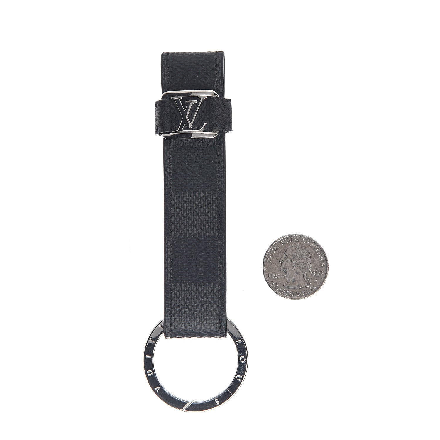 Louis Vuitton Damier Graphite LV Dragonne Key Holder 2 of 2