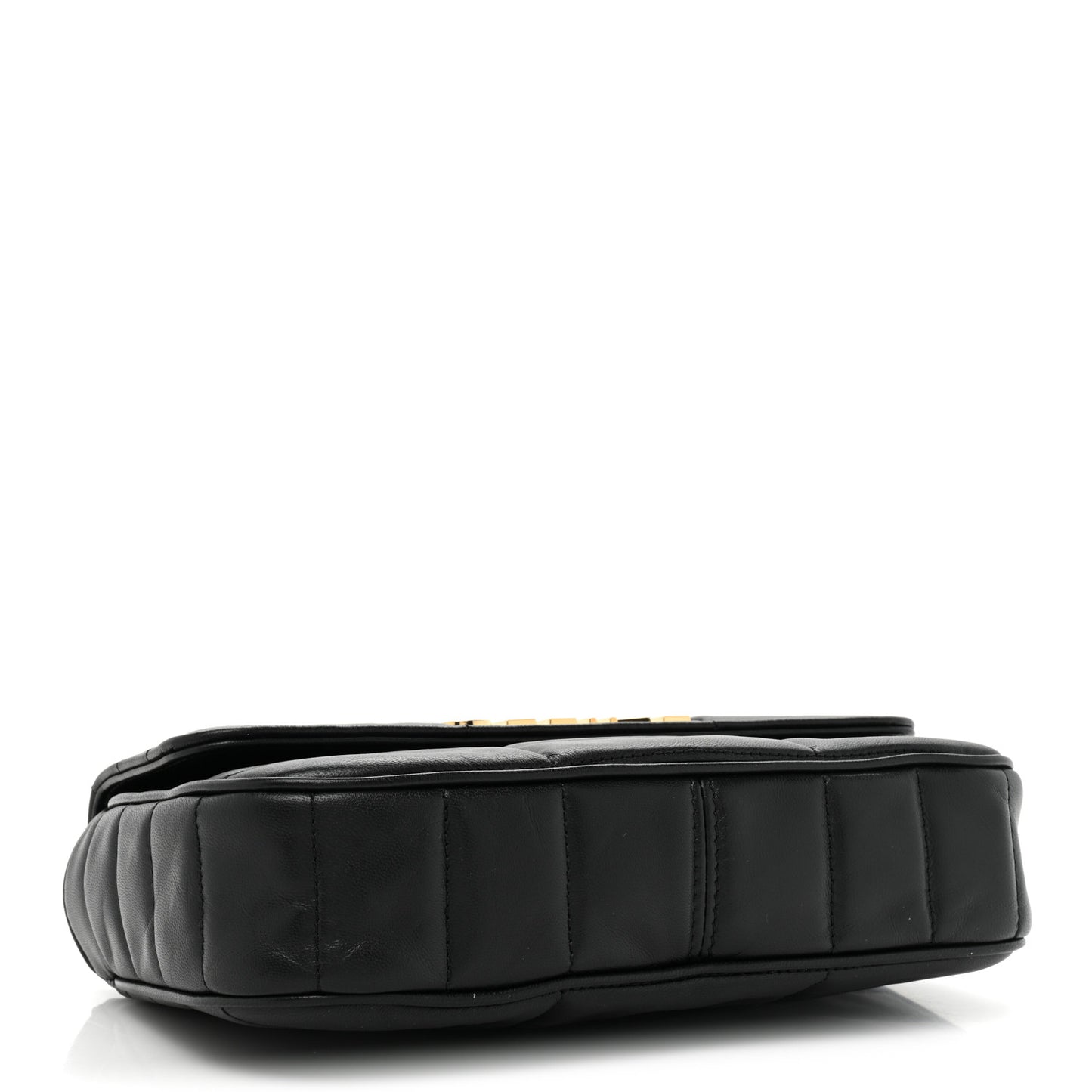 Goatskin Matelasse Chain Shoulder Bag Black