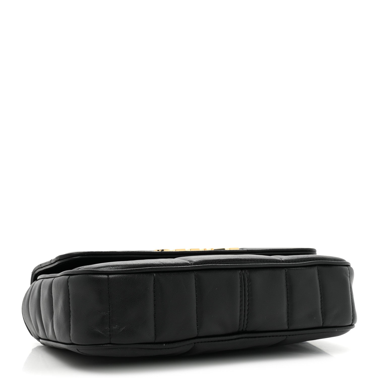 Celine Goatskin Matelasse Chain Shoulder Bag Black 4 of 8