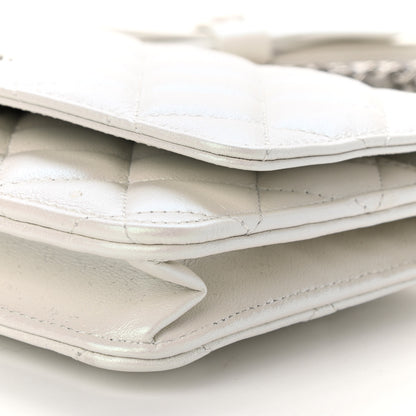 Chanel Lambskin Quilted Coco Bow Wallet On Chain WOC White 6 of 12