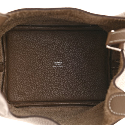 Hermes Taurillon Clemence Picotin Lock 18 PM Etoupe 4 of 8