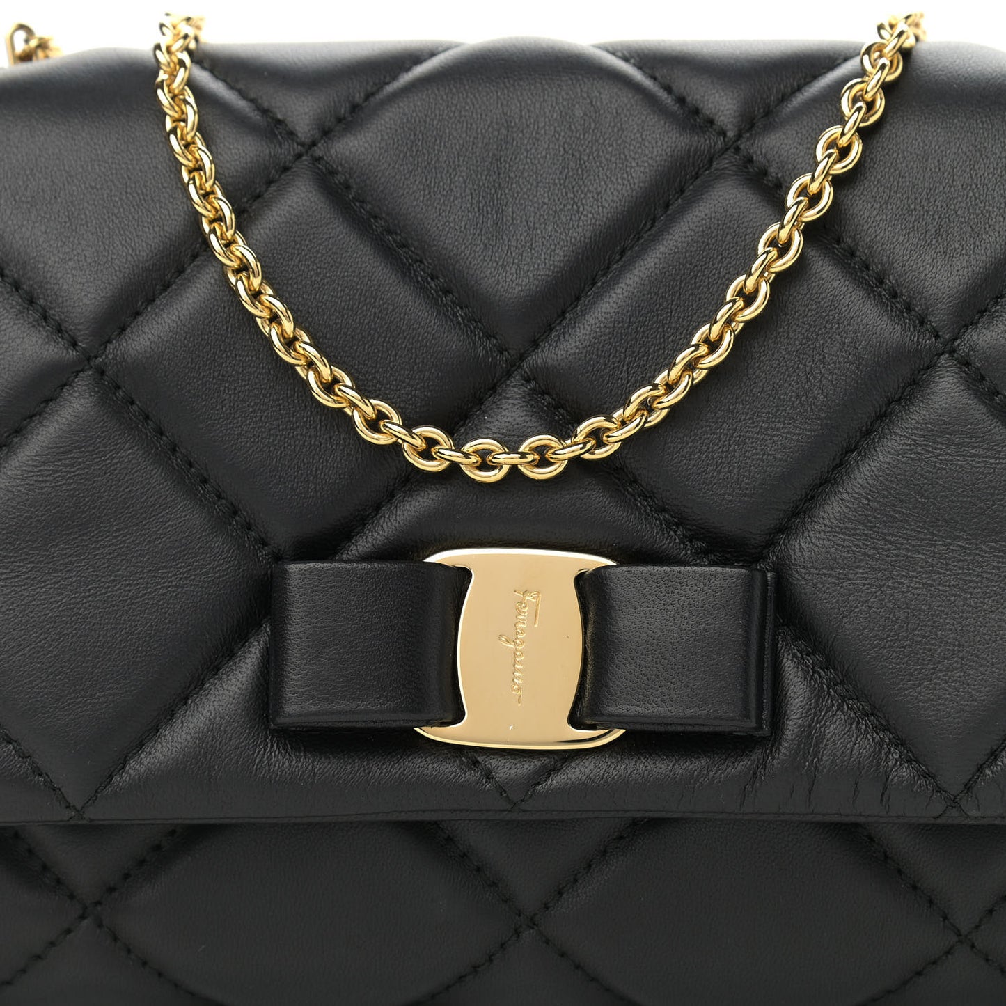 Nappa Quilted Ginny Crossbody Black