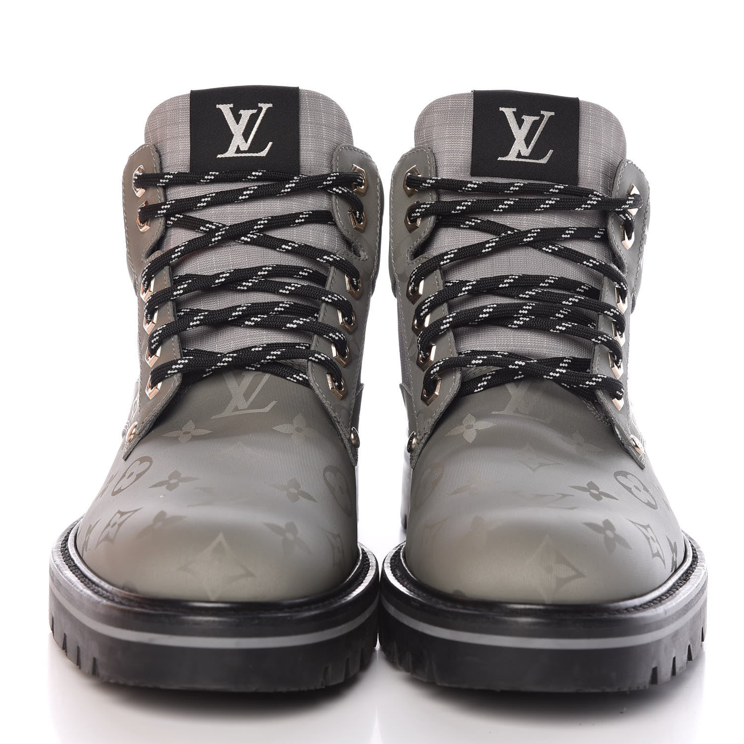 Louis Vuitton Monogram Titanium Mens Oberkampf Ankle Boots 7 2 of 9