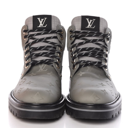 Louis Vuitton Monogram Titanium Mens Oberkampf Ankle Boots 7 2 of 9