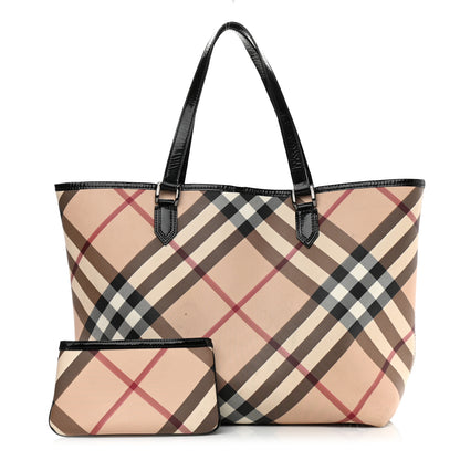 Burberry Nova Check Large Nickie Tote Black 1 of 17