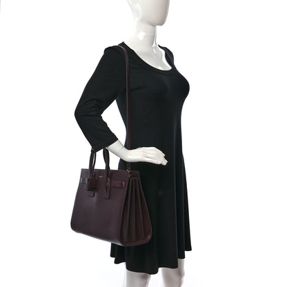 Saint Laurent Calfskin Small Sac De Jour Amarena 2 of 8
