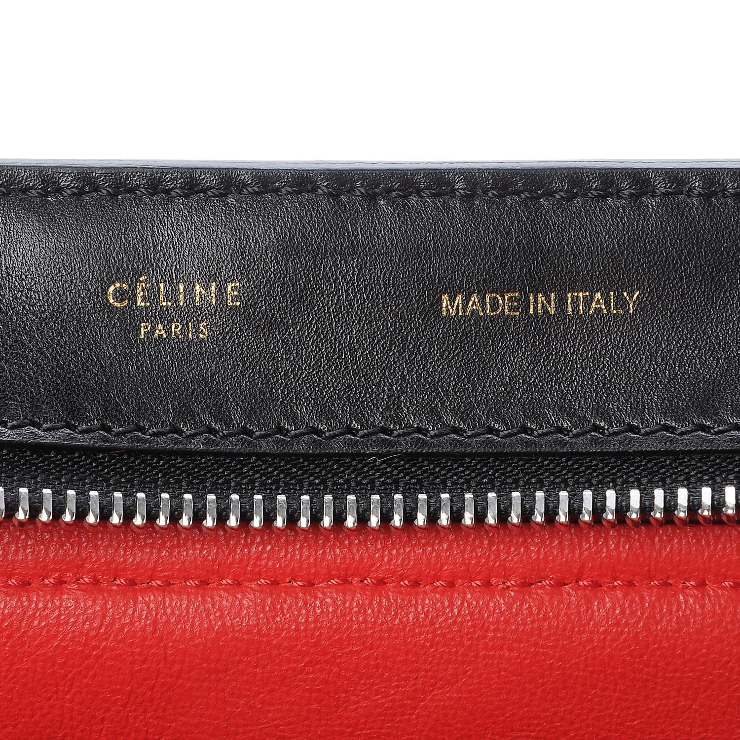 Celine Pony Hair Smooth Calfskin Medium Tri-Color Trapeze Glacier Red Black 9 of 9