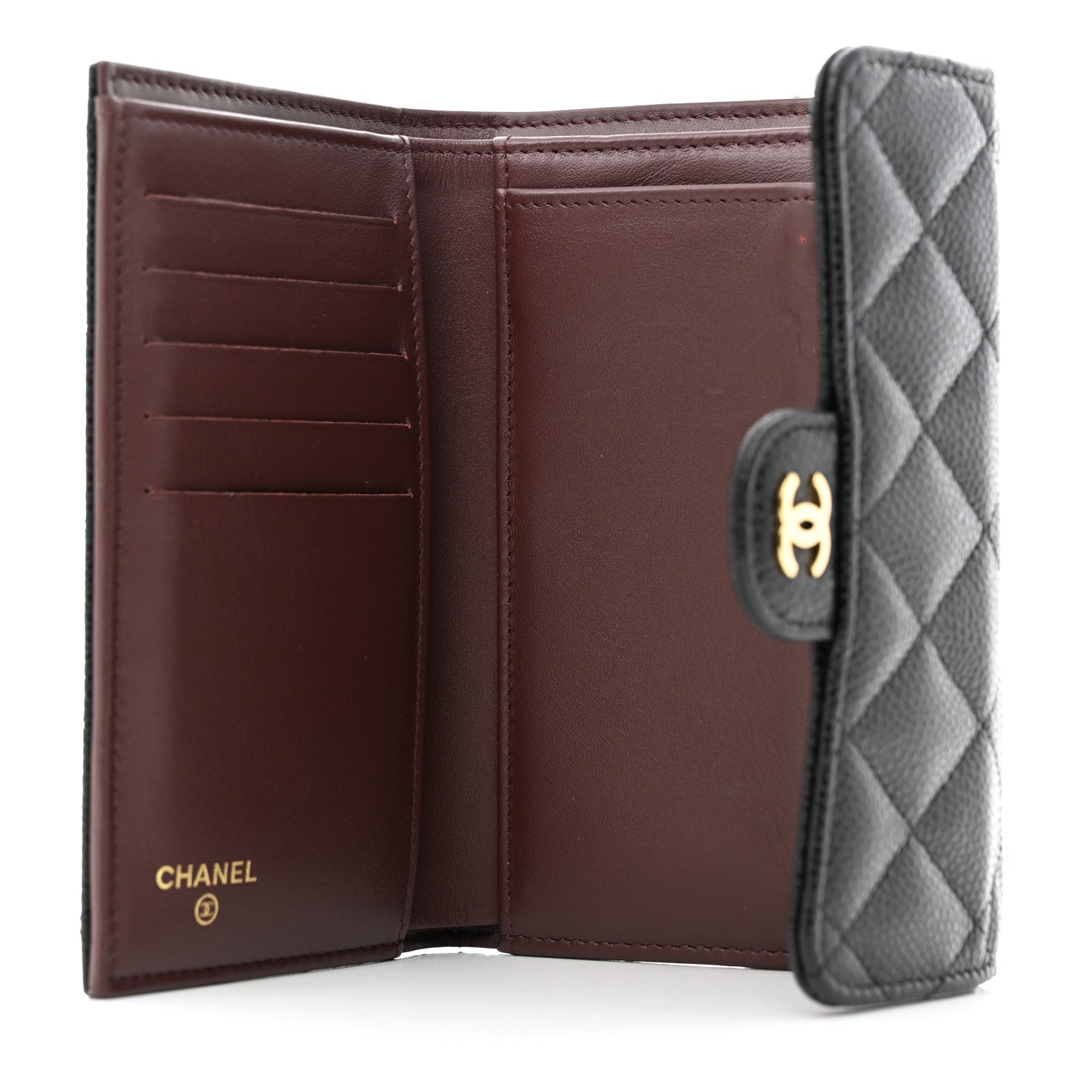 Chanel Caviar Quilted Medium Flap Wallet Black 5 of 8