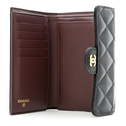Chanel Caviar Quilted Medium Flap Wallet Black 5 of 8